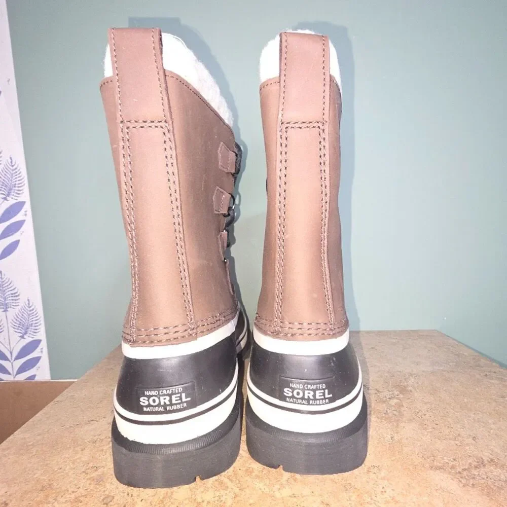 Sorel Men’s Caribou WP Winter Boots Size 9 Buff Tan Waterproof Snow NIB 1002871